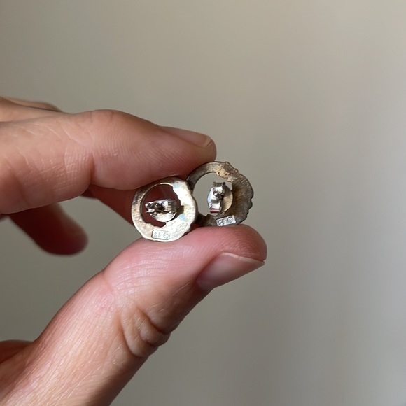 ☀️sold nfs☀️claddagh sterling earrings - Picture 4 of 5